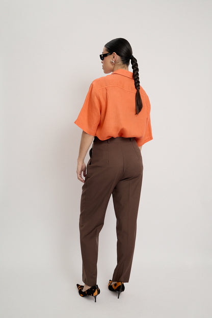 Chocolate summer trousers