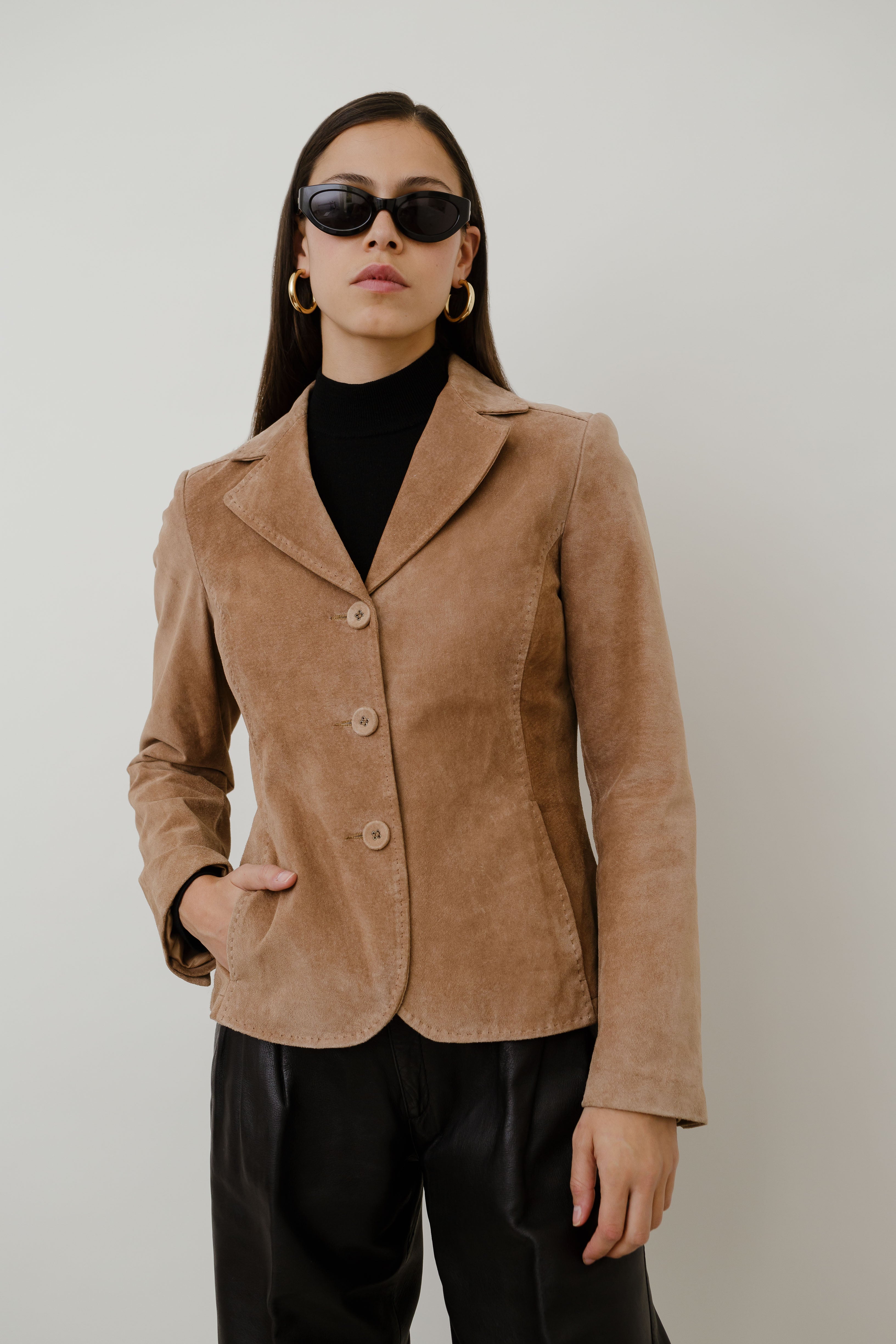 Max mara cheap suede coat